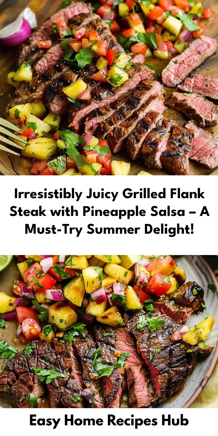 Grilled Flank Steak with Pineapple Salsa