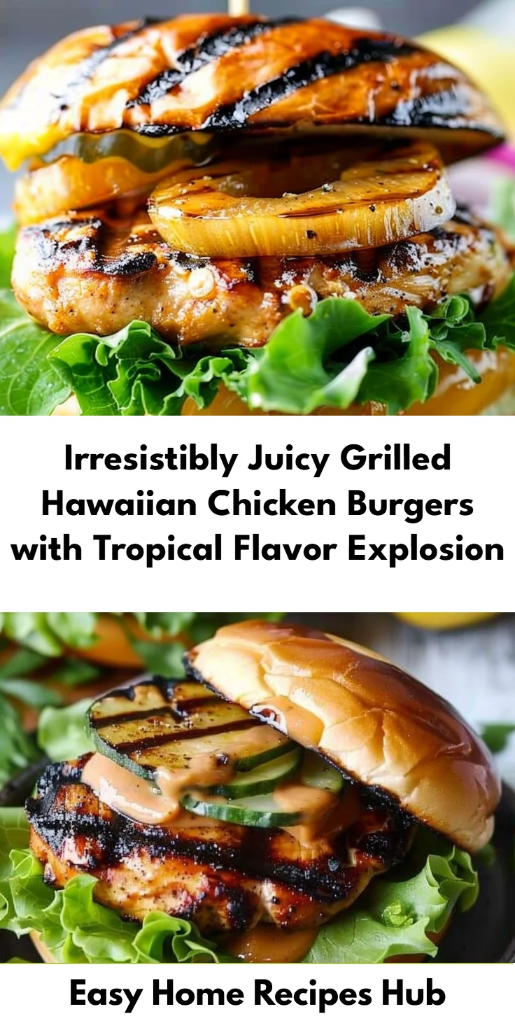 Grilled Hawaiian Chicken Burgers
