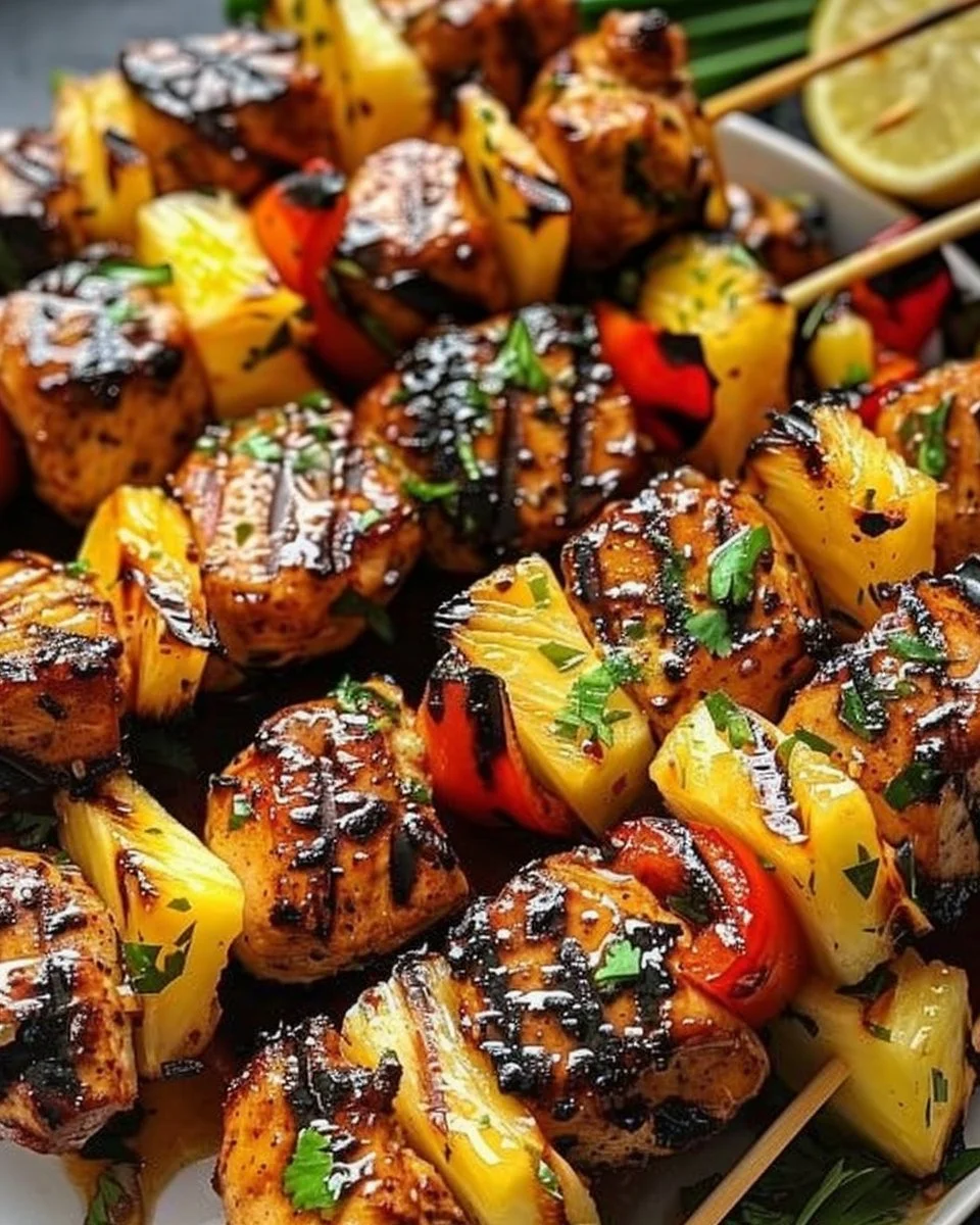 Grilled Pineapple Chicken Kabobs