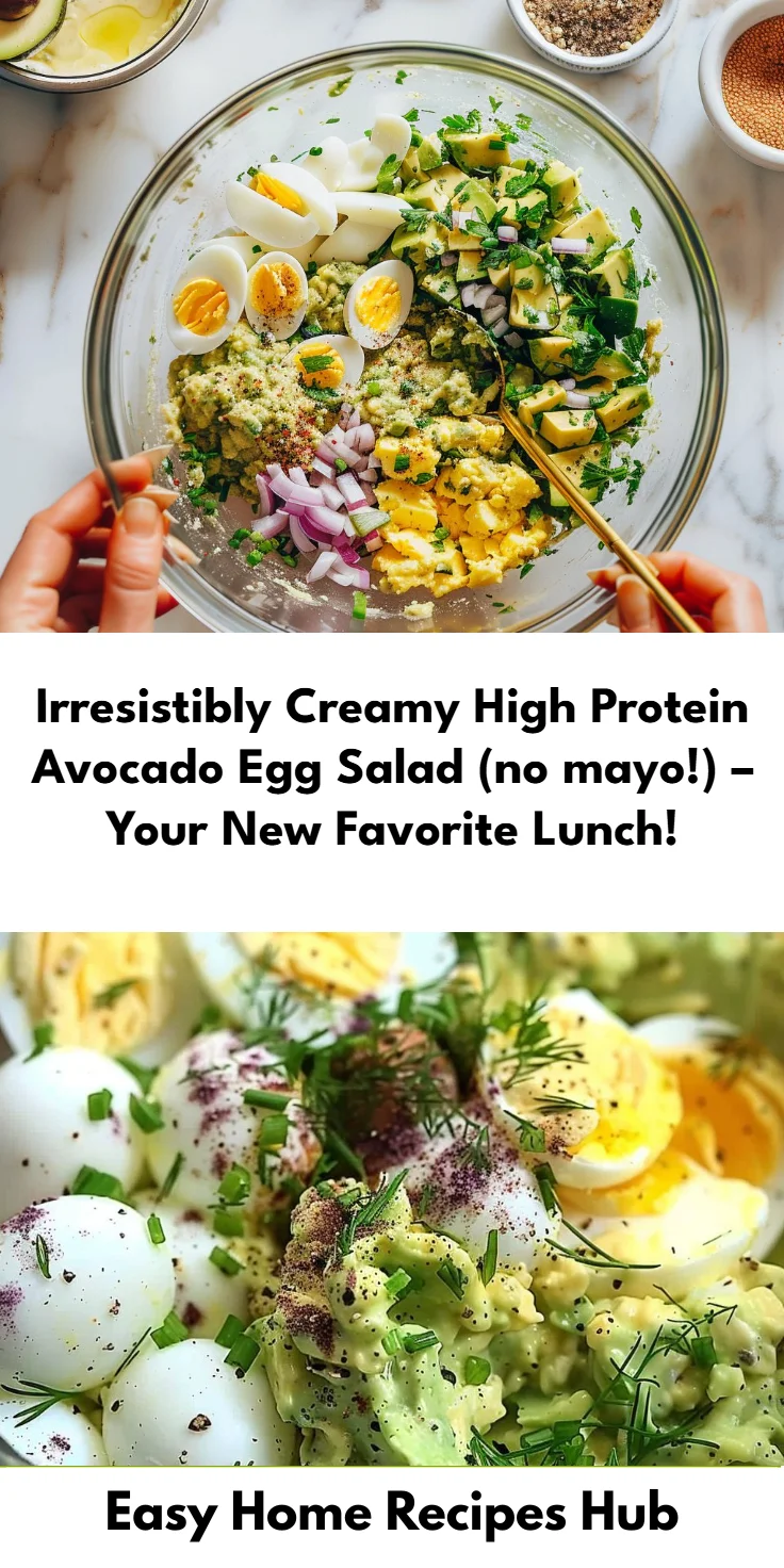 High Protein Avocado Egg Salad (no mayo!)