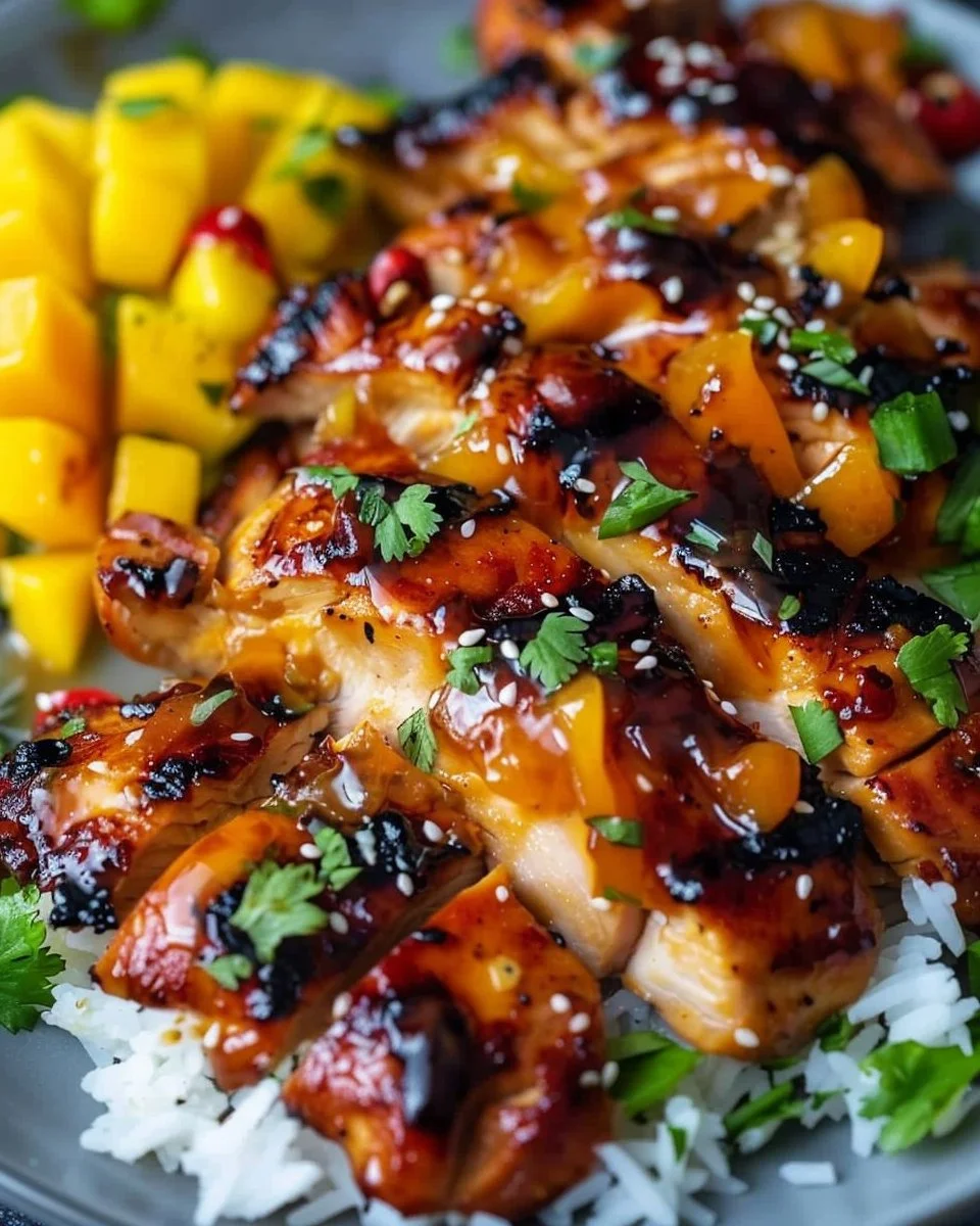 Sweet & Savory Asian Mango Glazed Chicken