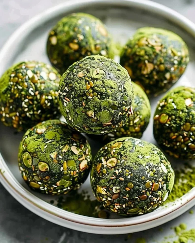 Delicious matcha energy balls, perfect for a quick pre-workout boost.