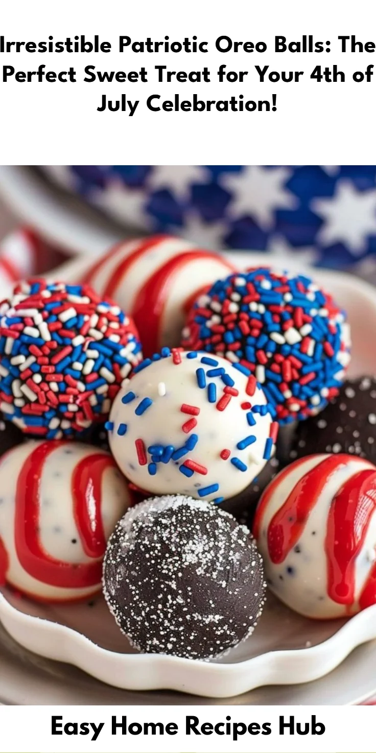 Patriotic Oreo Balls Recipe for 4th of July Desserts