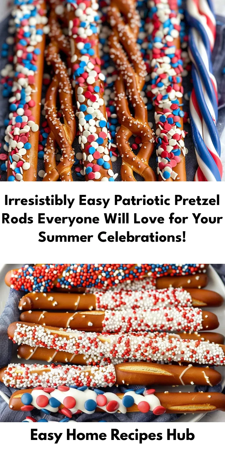 Patriotic Pretzel Rods: A Simple Red, White and Blue Snack