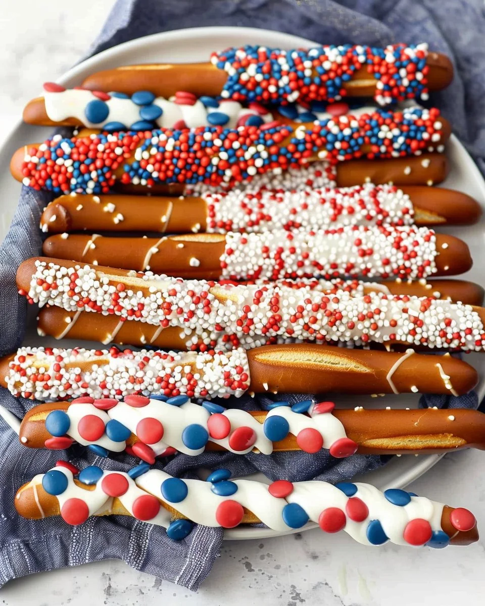 Patriotic Pretzel Rods