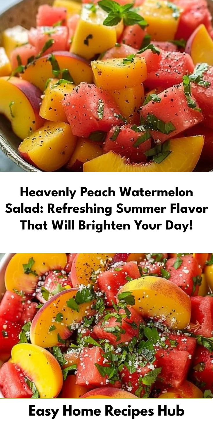 Peach Watermelon Salad: 10-Minute Fresh, Juicy Summer Boost