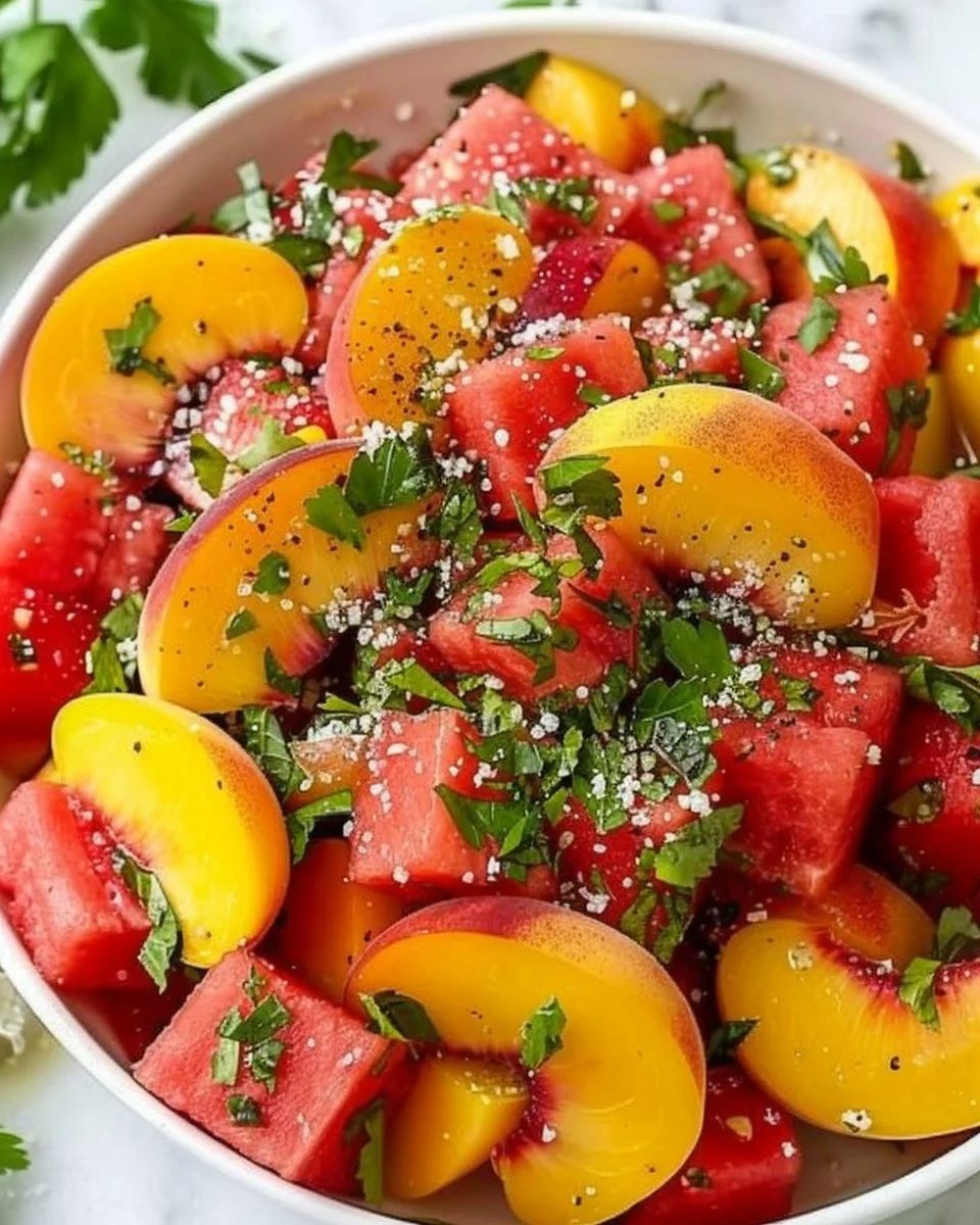Peach Watermelon Salad