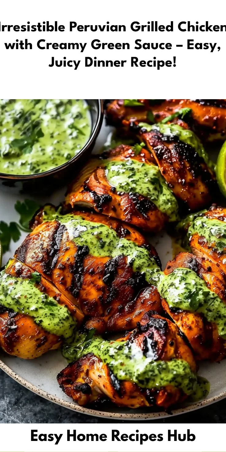 Peruvian Grilled Chicken with Creamy Green Sauce