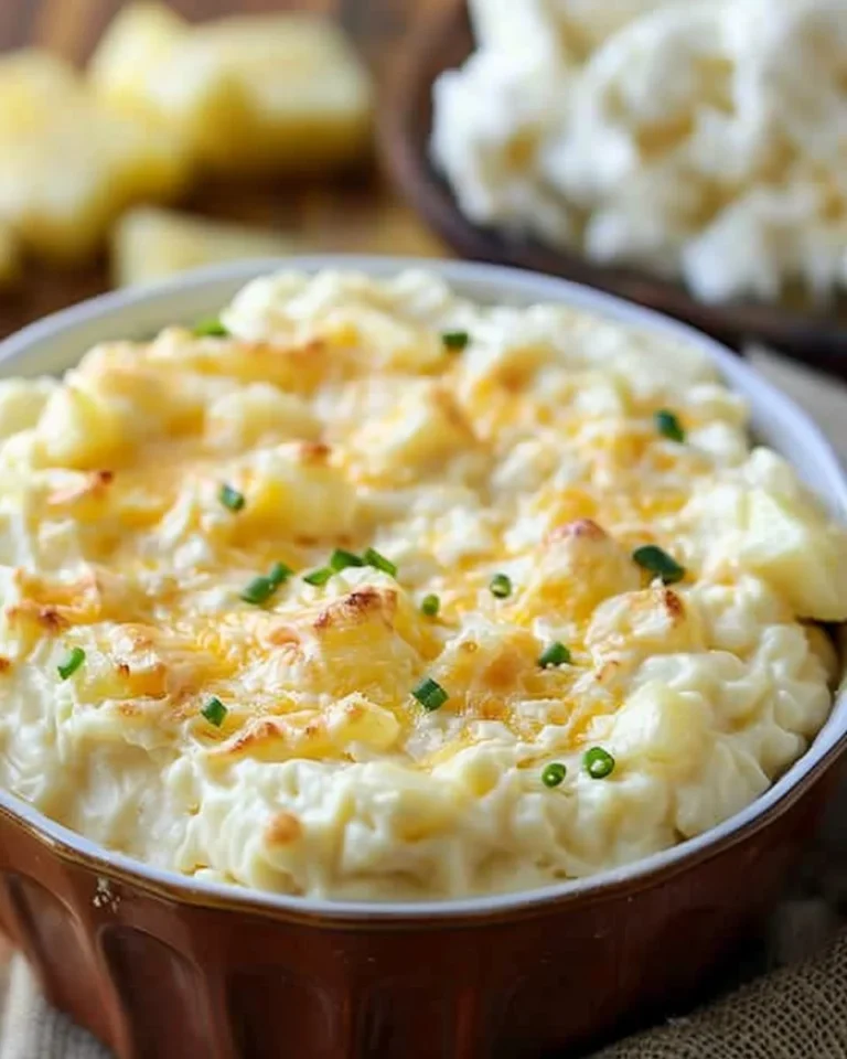 Delicious pineapple dip served in a bowl with fruit and crackers