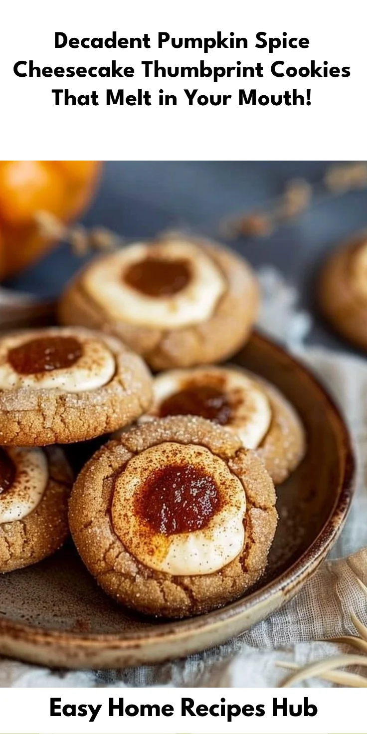 Pumpkin Spice Cheesecake Thumbprint Cookies: Irresistible Treat