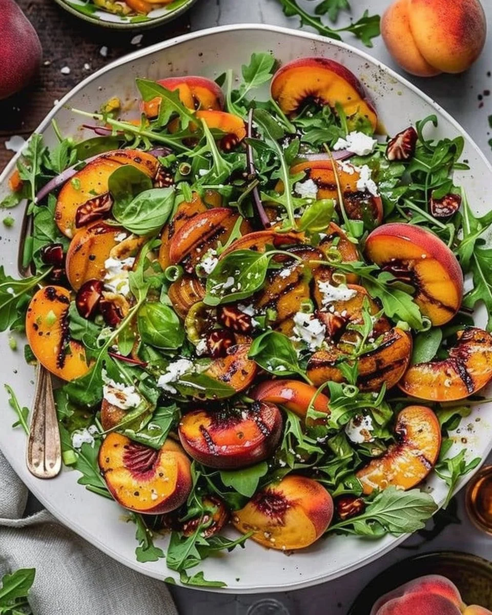 Summer Grilled Peach Salad | What Molly Made
