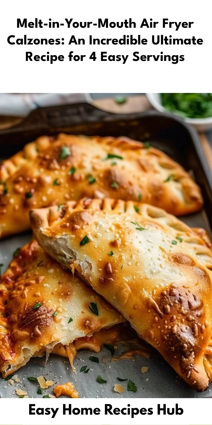 Air Fryer Calzones Recipe for 4 Easy Servings