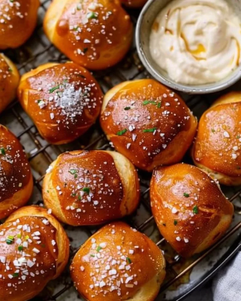 Delicious air fryer pretzel bites, golden and crunchy, ready to be enjoyed.