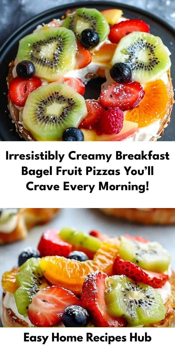 Bagel Fruit Pizzas for Breakfast