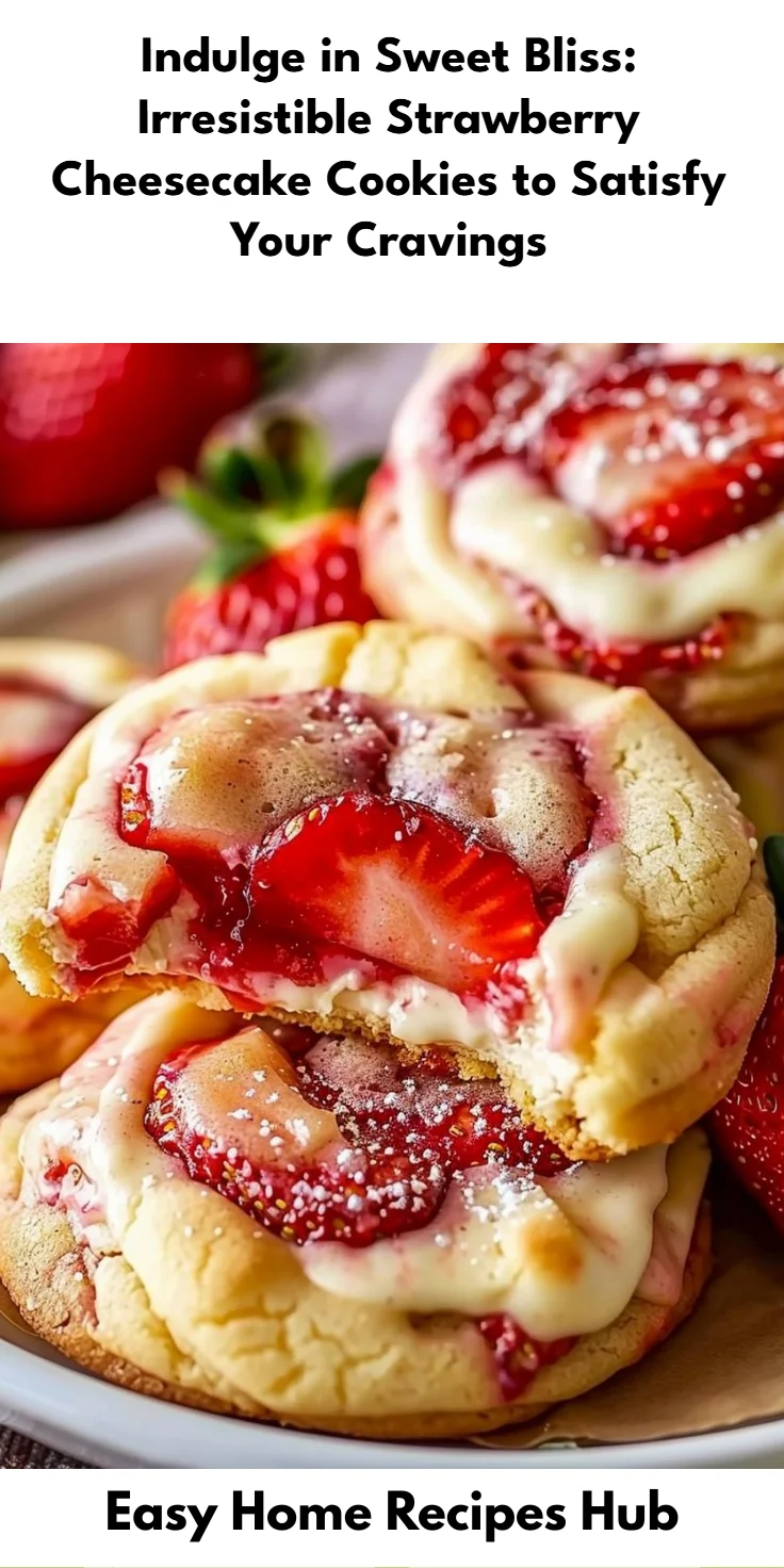 Cheesecake Strawberry Cookies Recipe