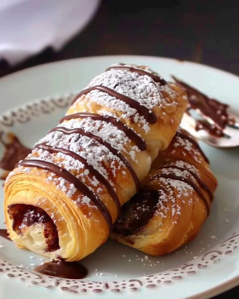 Simple Chocolate Puff Pastry Rolls