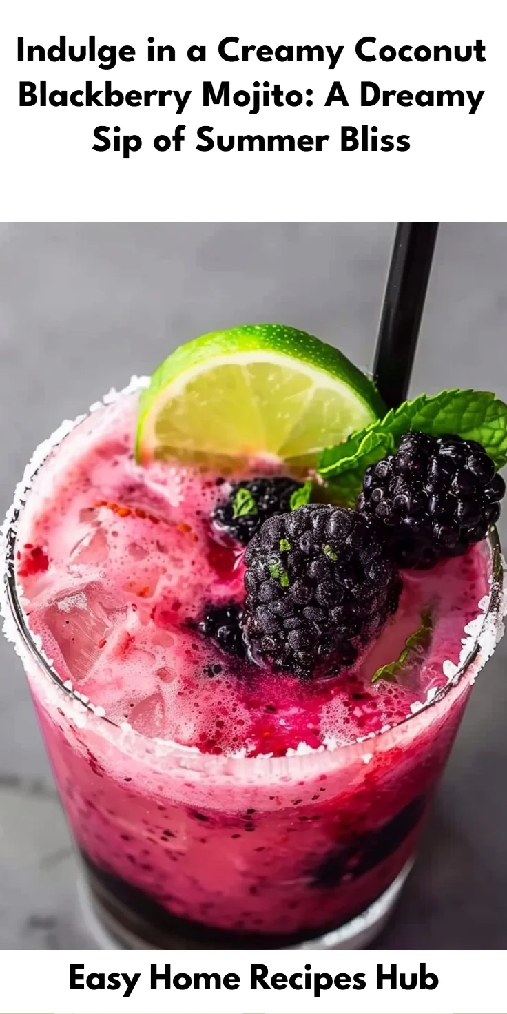 Creamy Coconut Mojito with Blackberries