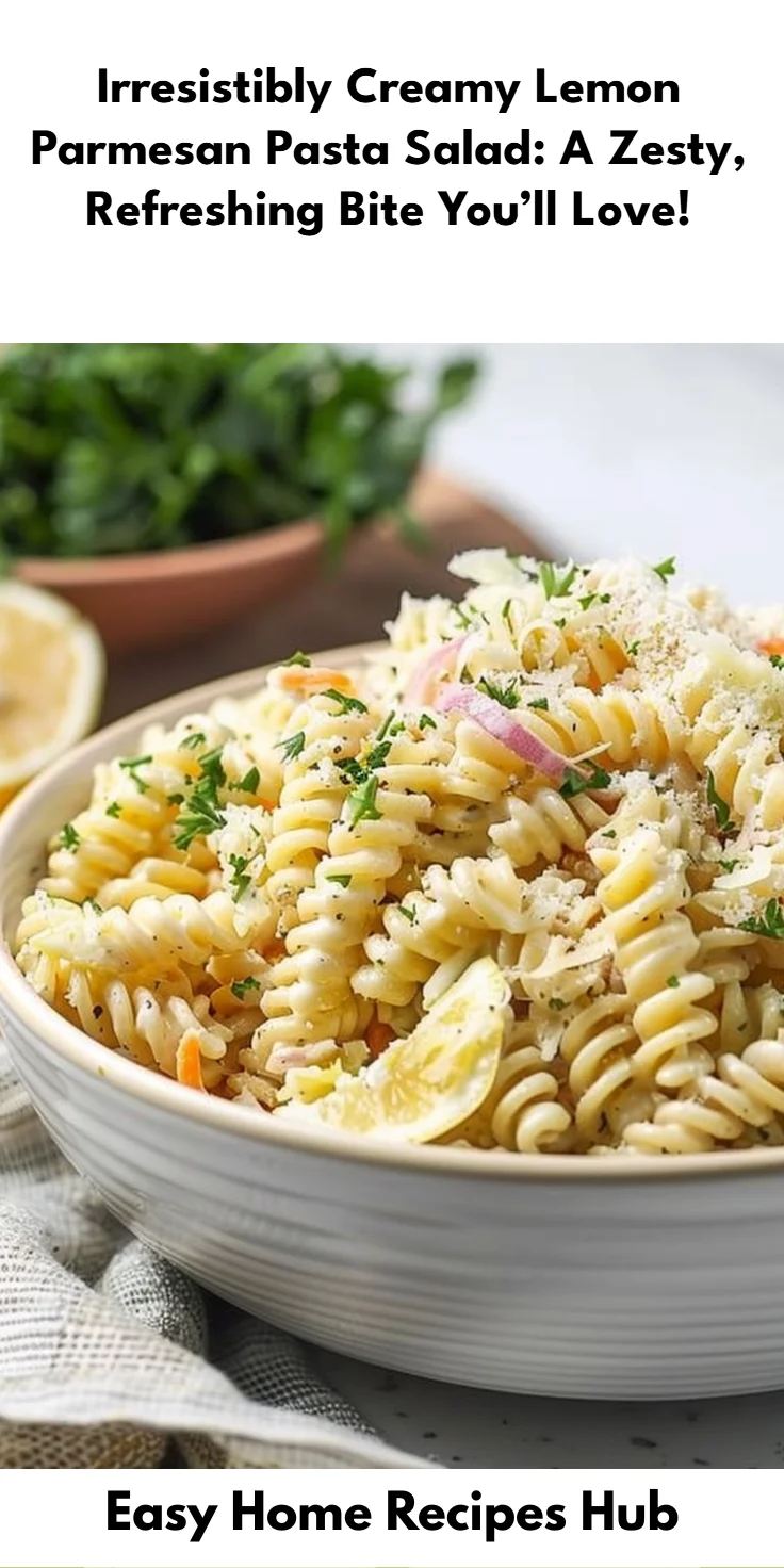 Creamy Lemon Parmesan Pasta Salad Recipe