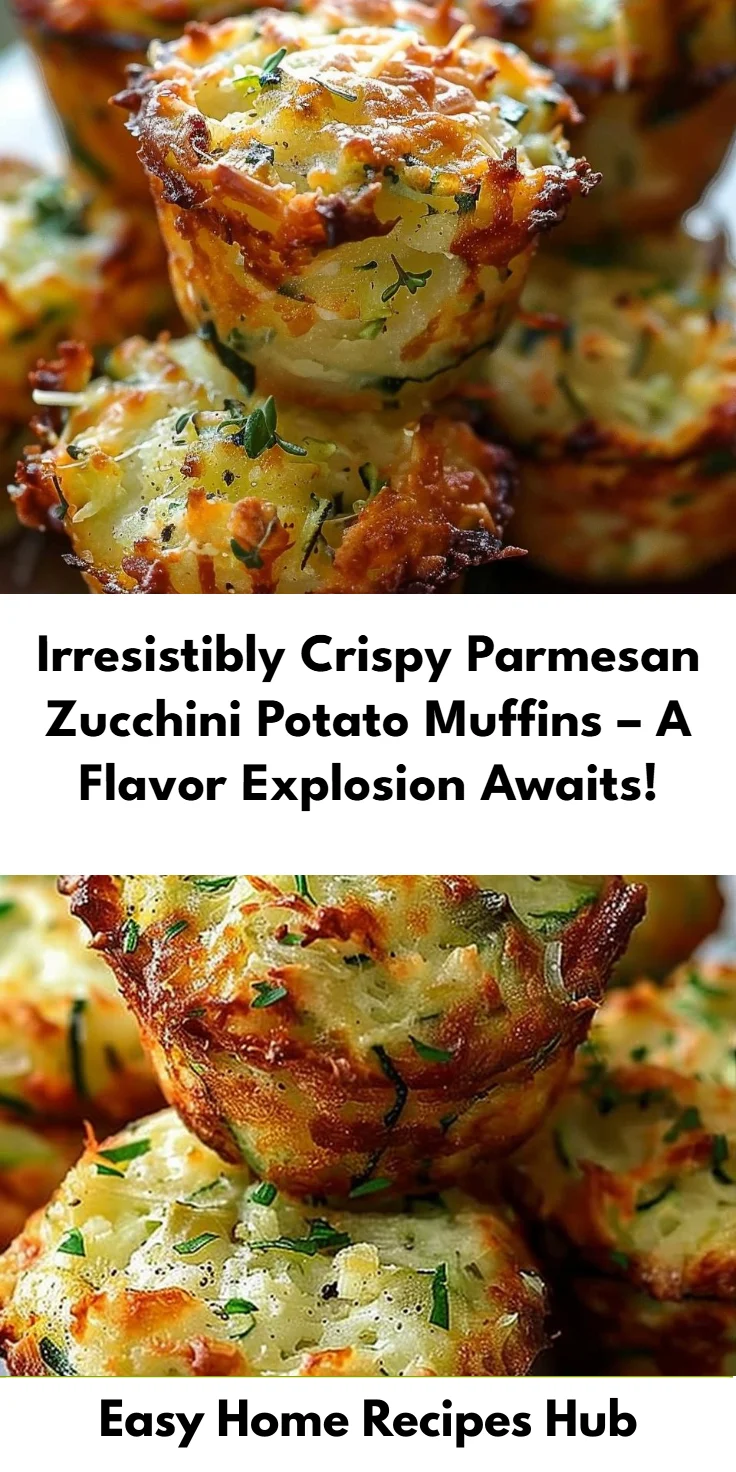 Crispy Parmesan Zucchini and Potato Muffins