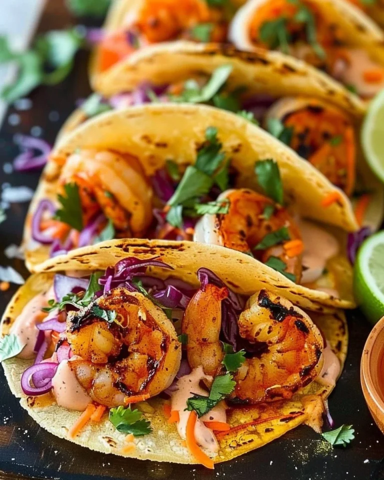 Delicious easy shrimp tacos cooked on a Blackstone griddle