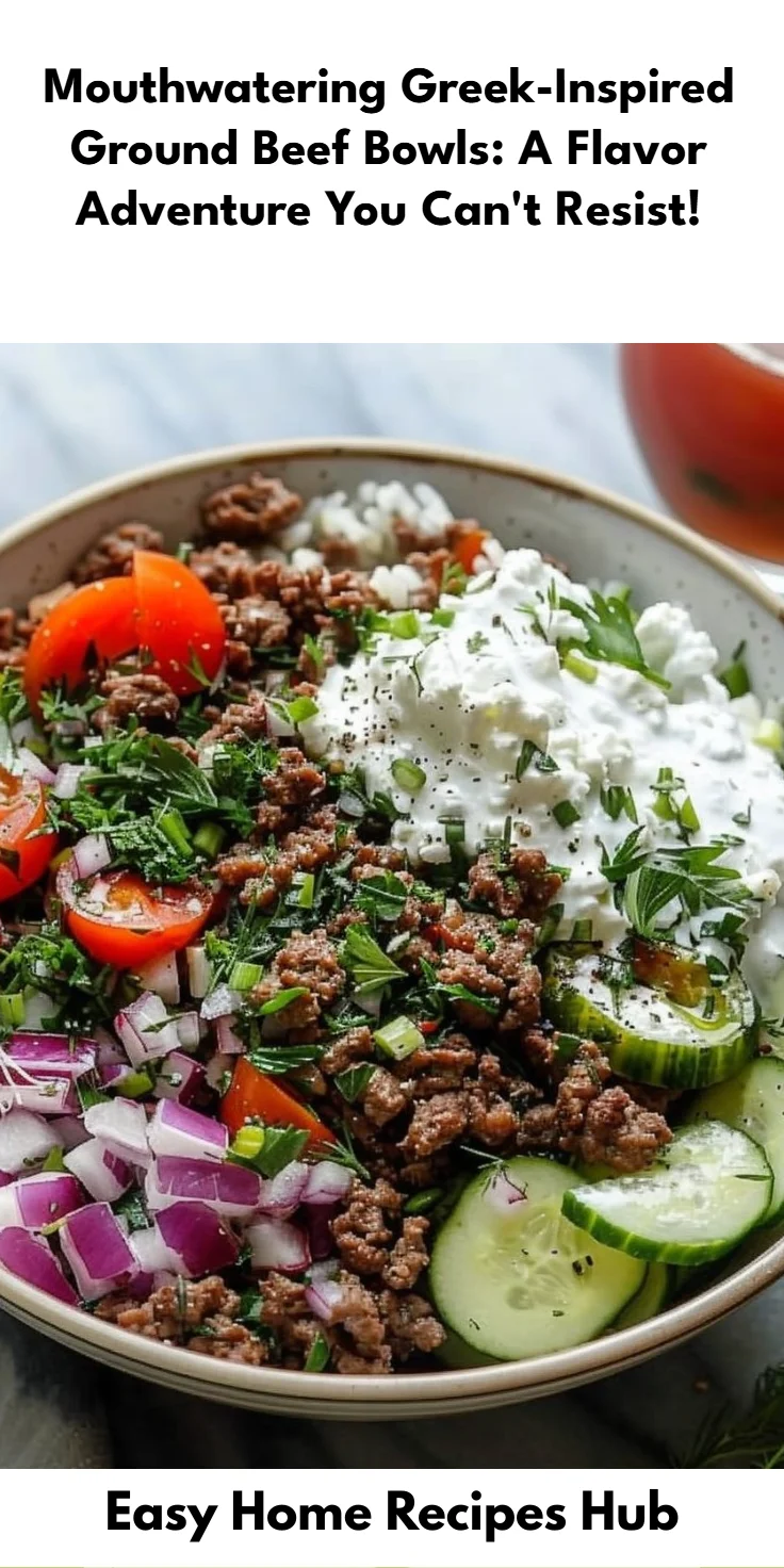 Greek-Inspired Ground Beef Bowls