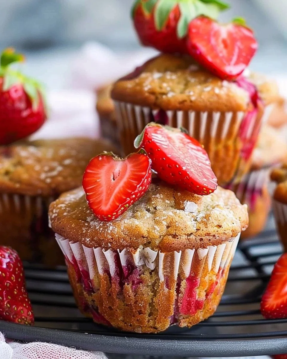 Healthy Strawberry Muffins