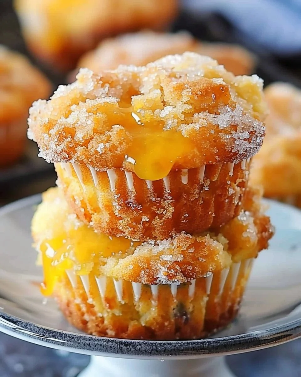 Homemade Peach Cobbler Muffins
