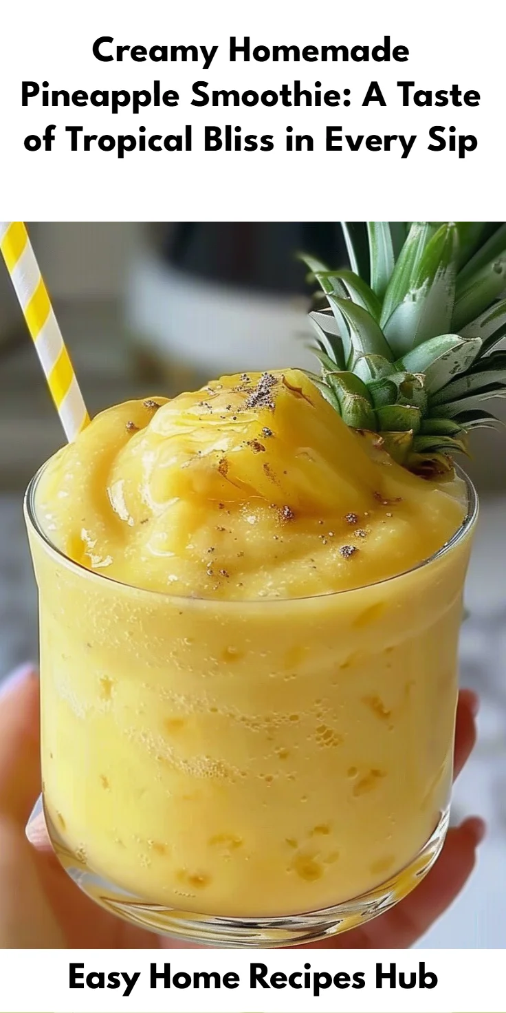 Homemade Pineapple Smoothie