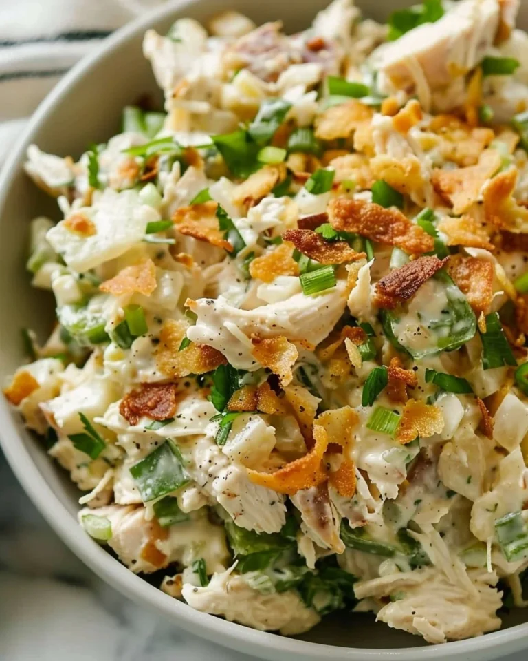Jalapeño Popper Chicken Salad with creamy dressing and spicy jalapeños