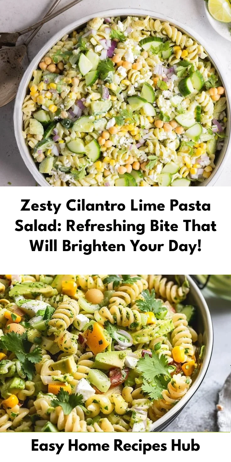 Lime Cilantro Pasta Salad Recipe