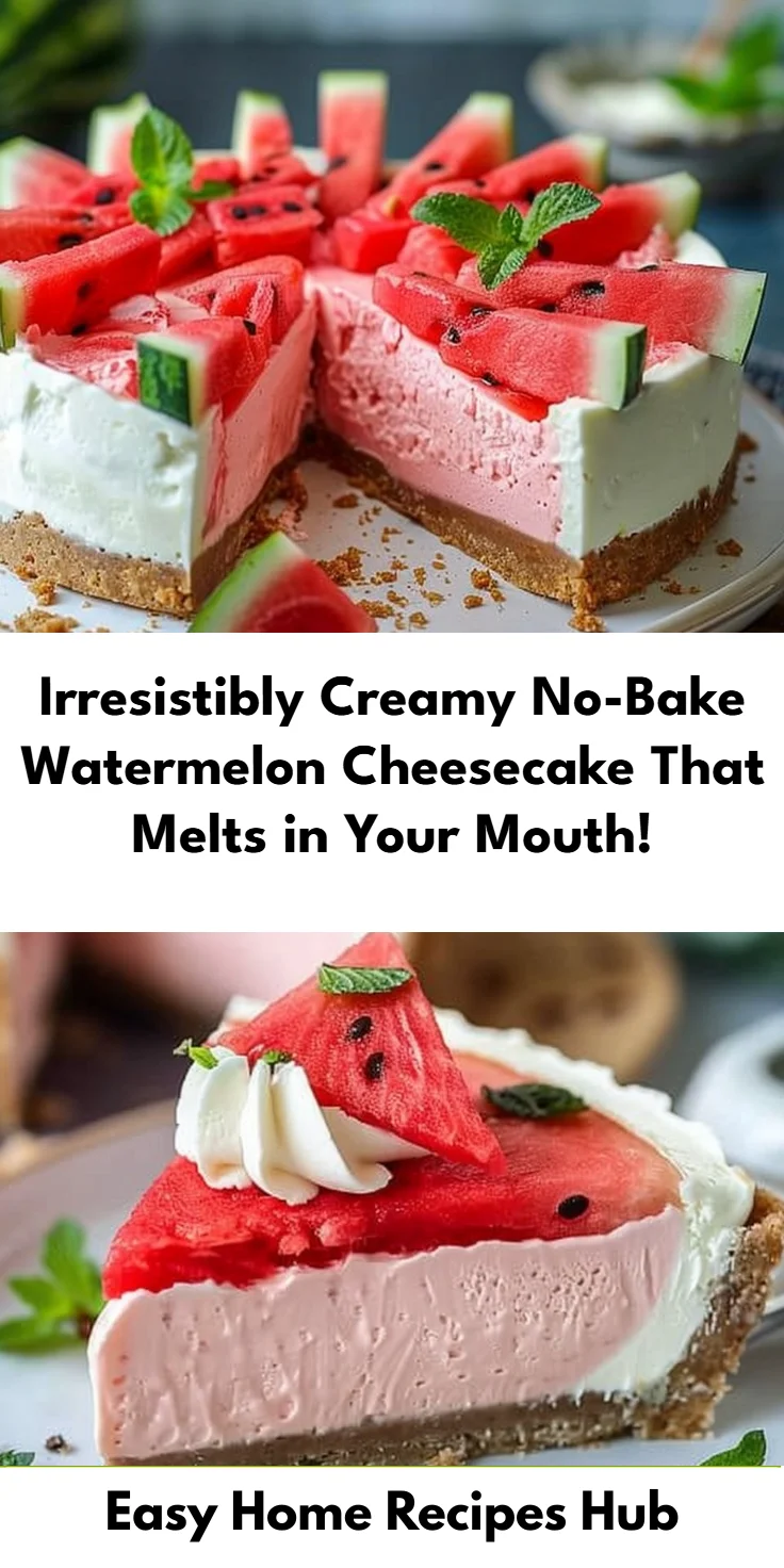 No-Bake Watermelon Cheesecake Recipe