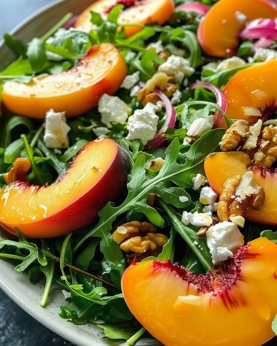 Peach Arugula Salad