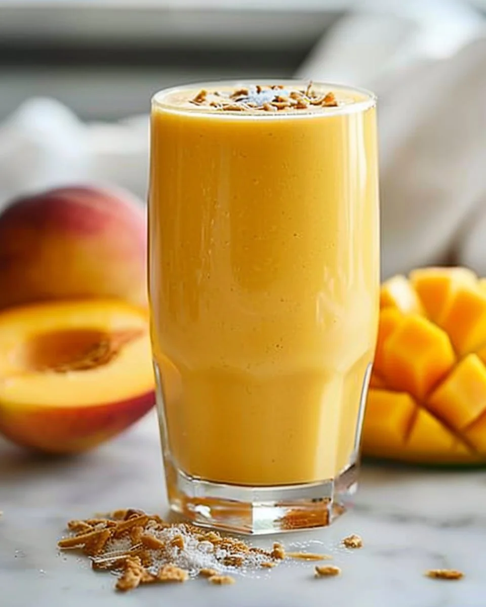 TROPICAL PEACH MANGO SMOOTHIE RECIPE