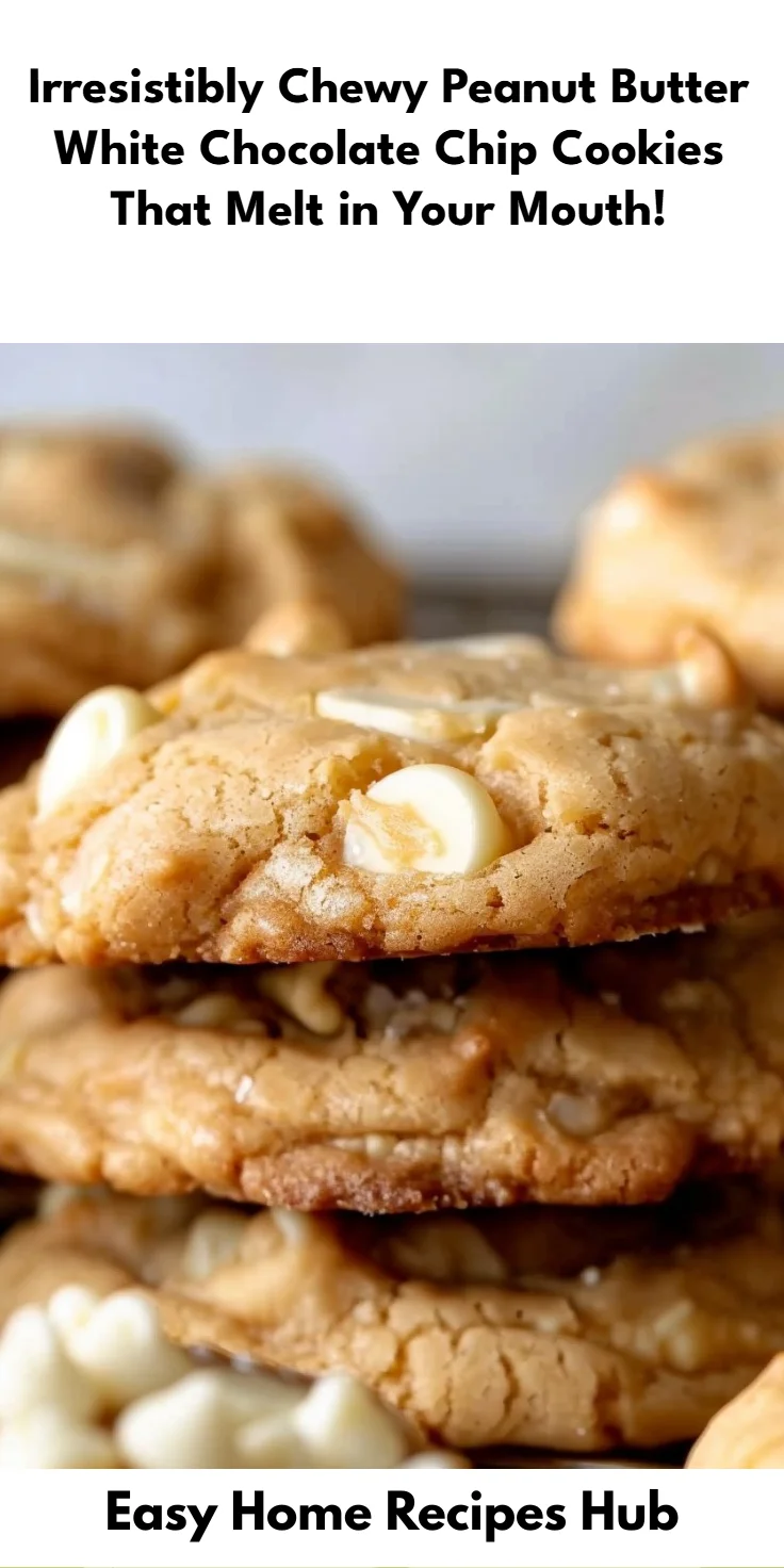 Peanut Butter Cookies with White Chocolate Chips
