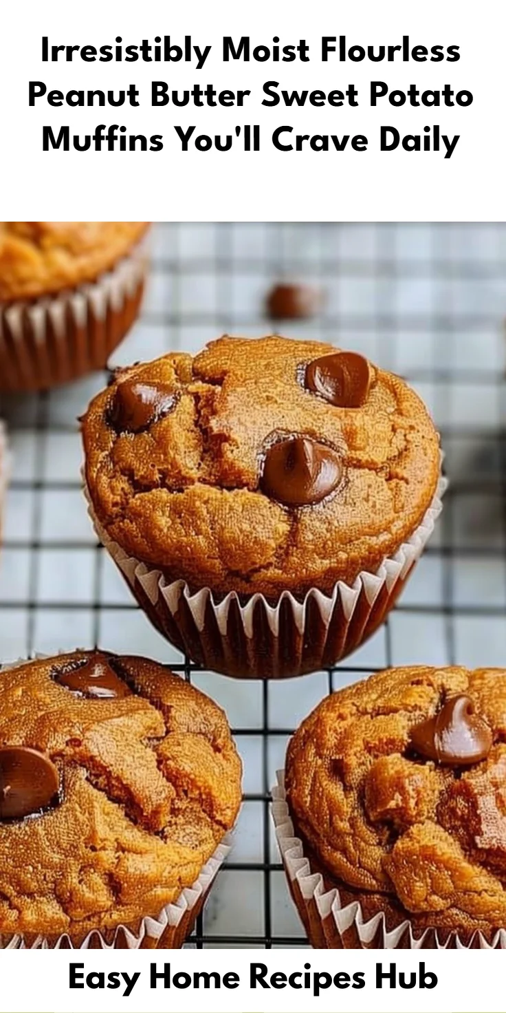 Peanut Butter Sweet Potato Muffins (Flourless)