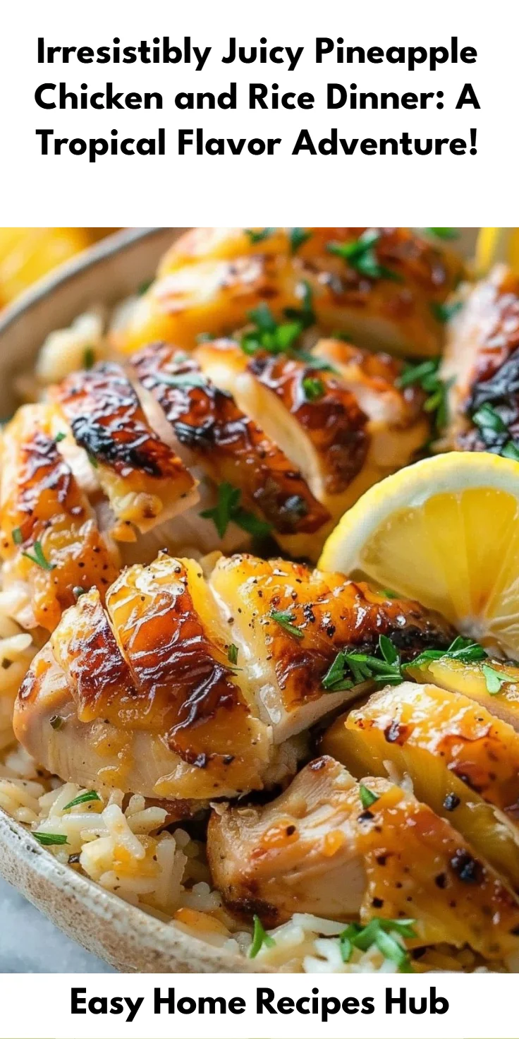 Pineapple Chicken with Rice for Dinner