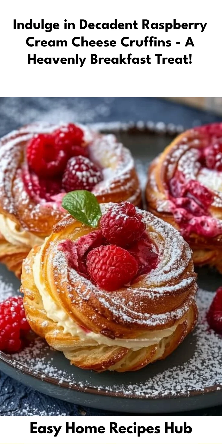 Raspberry and Cream Cheese Cruffins