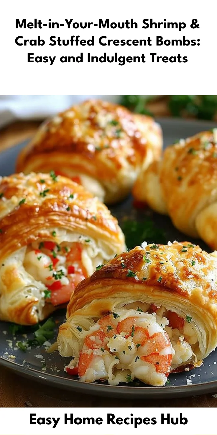 Shrimp and Crab Stuffed Crescent Bombs