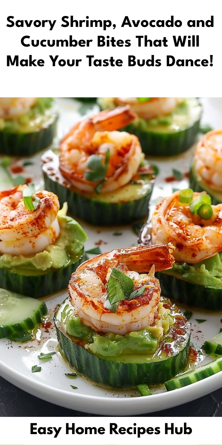 Shrimp Avocado Cucumber Bites