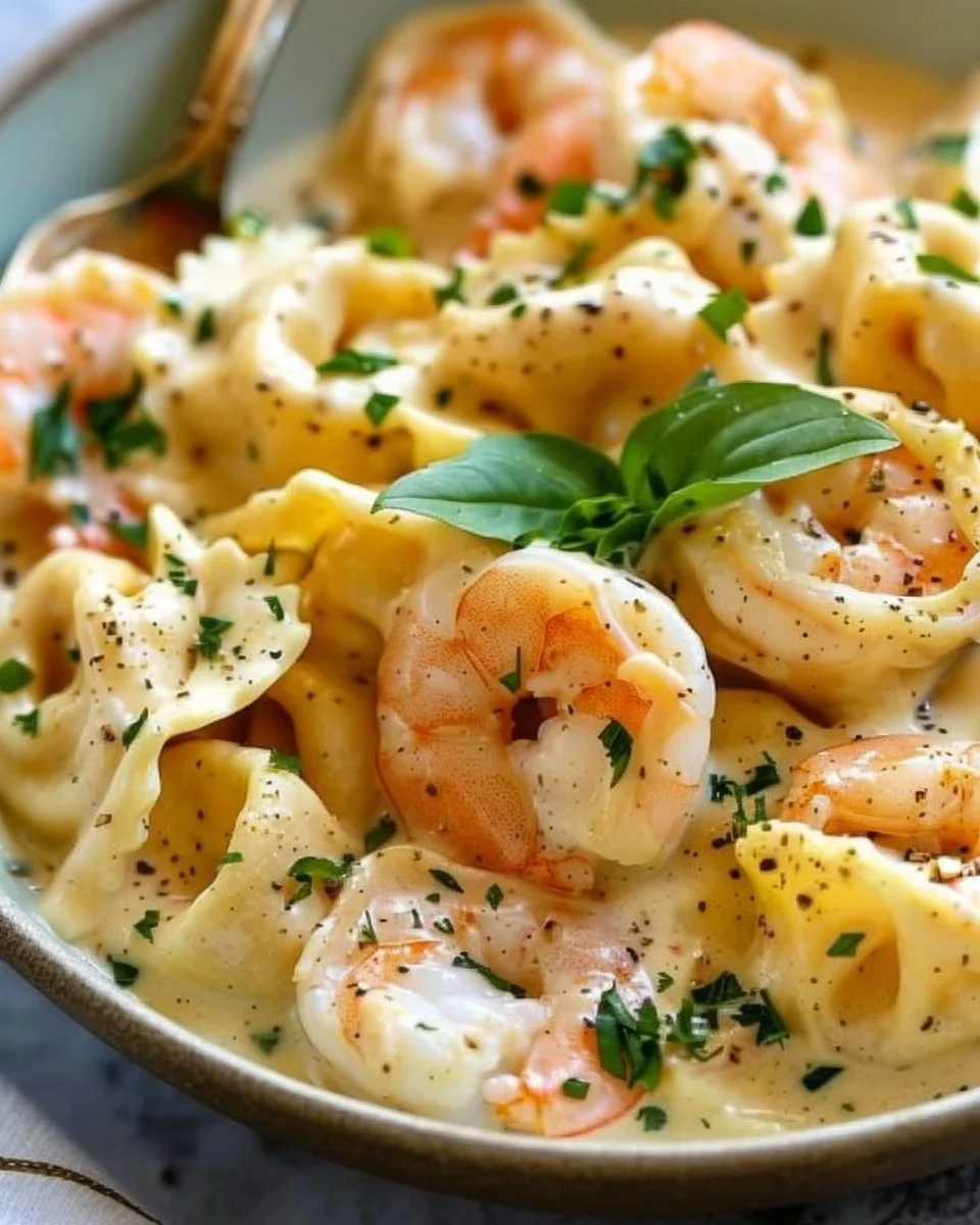 Shrimp Tortellini Alfredo