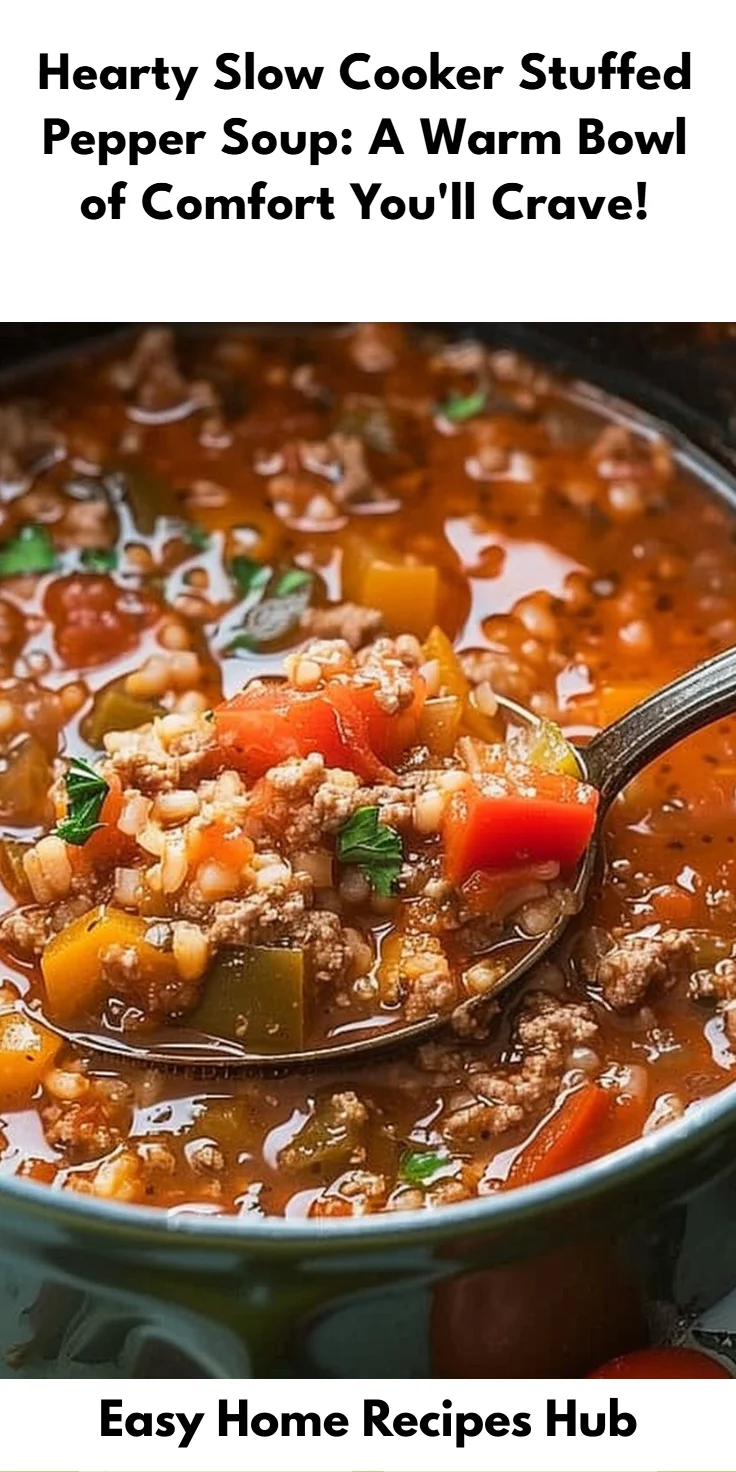 Slow Cooker Stuffed Pepper Soup Recipe