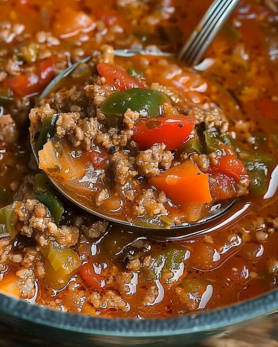 Slow Cooker Stuffed Pepper Soup