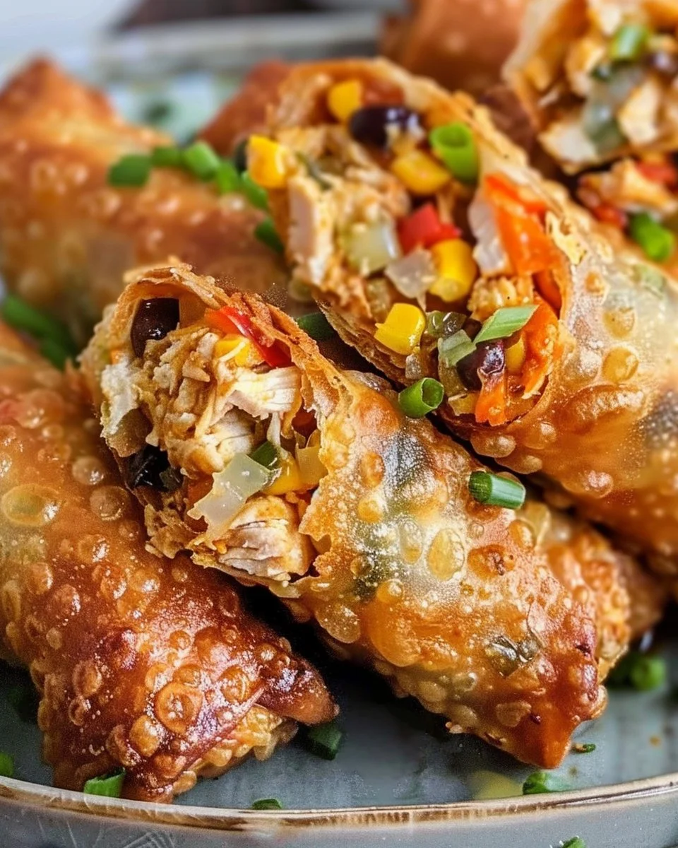 Southwest Chicken Egg Rolls