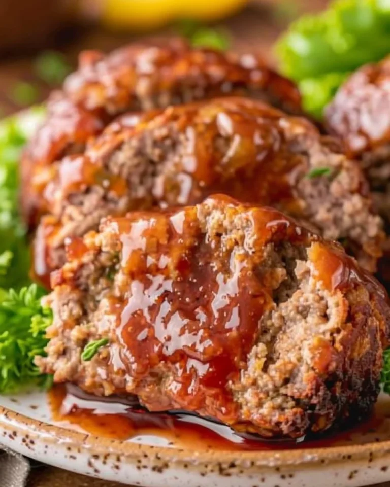 Delicious tiny meatloaves cooked in an air fryer for a quick meal.