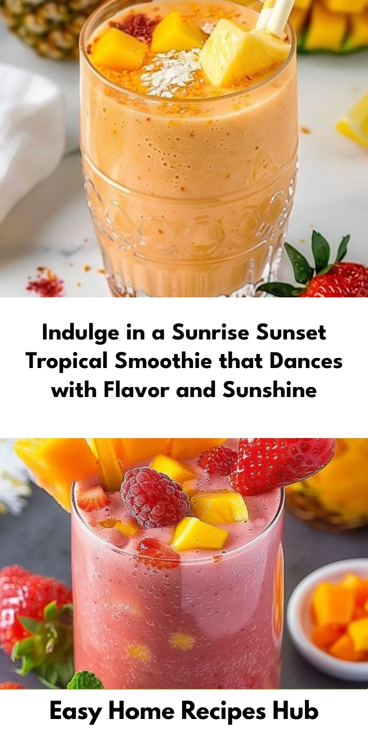 Tropical Smoothie for Sunrise and Sunset