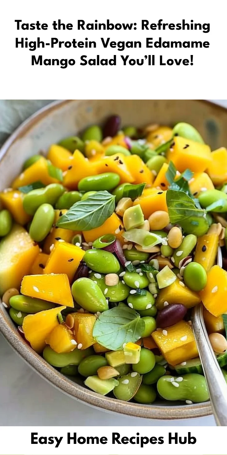 Vegan High-Protein Edamame Mango Salad Recipe