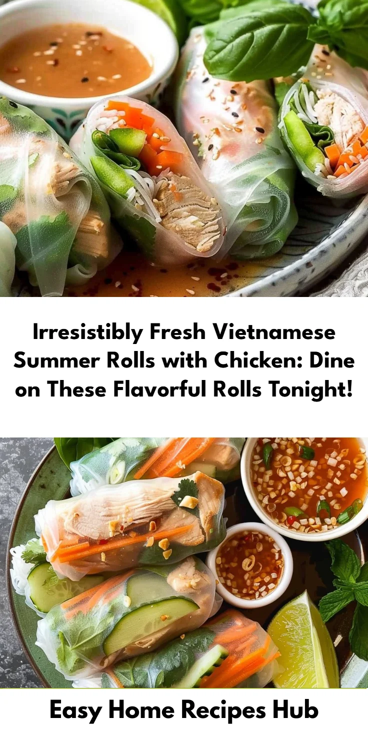 Vietnamese Chicken Summer Rolls