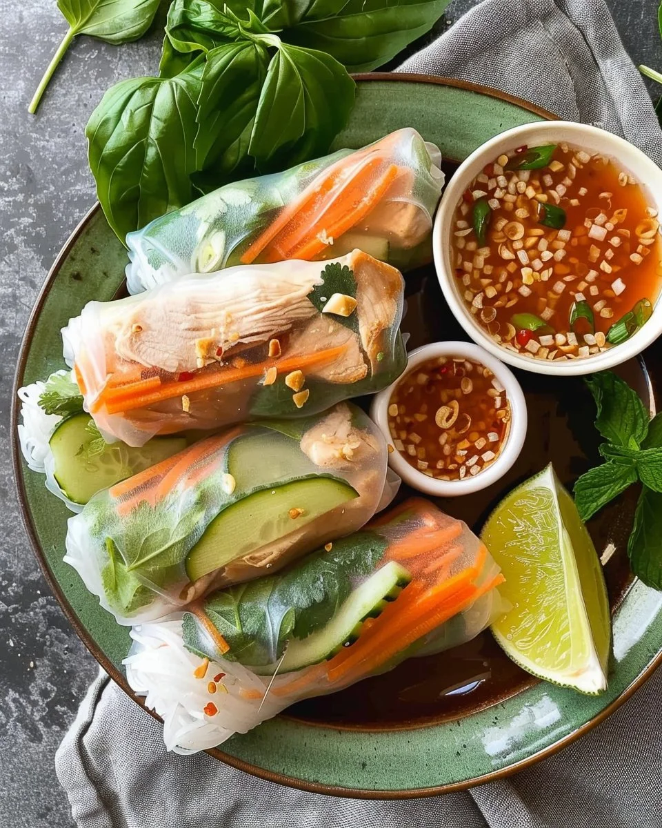 Vietnamese Summer Rolls with Chicken