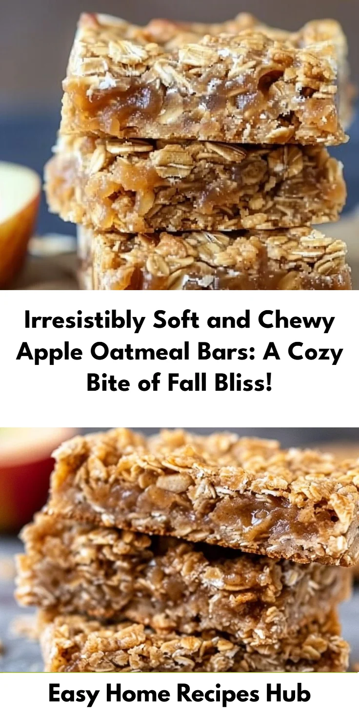Chewy Apple Oatmeal Bars