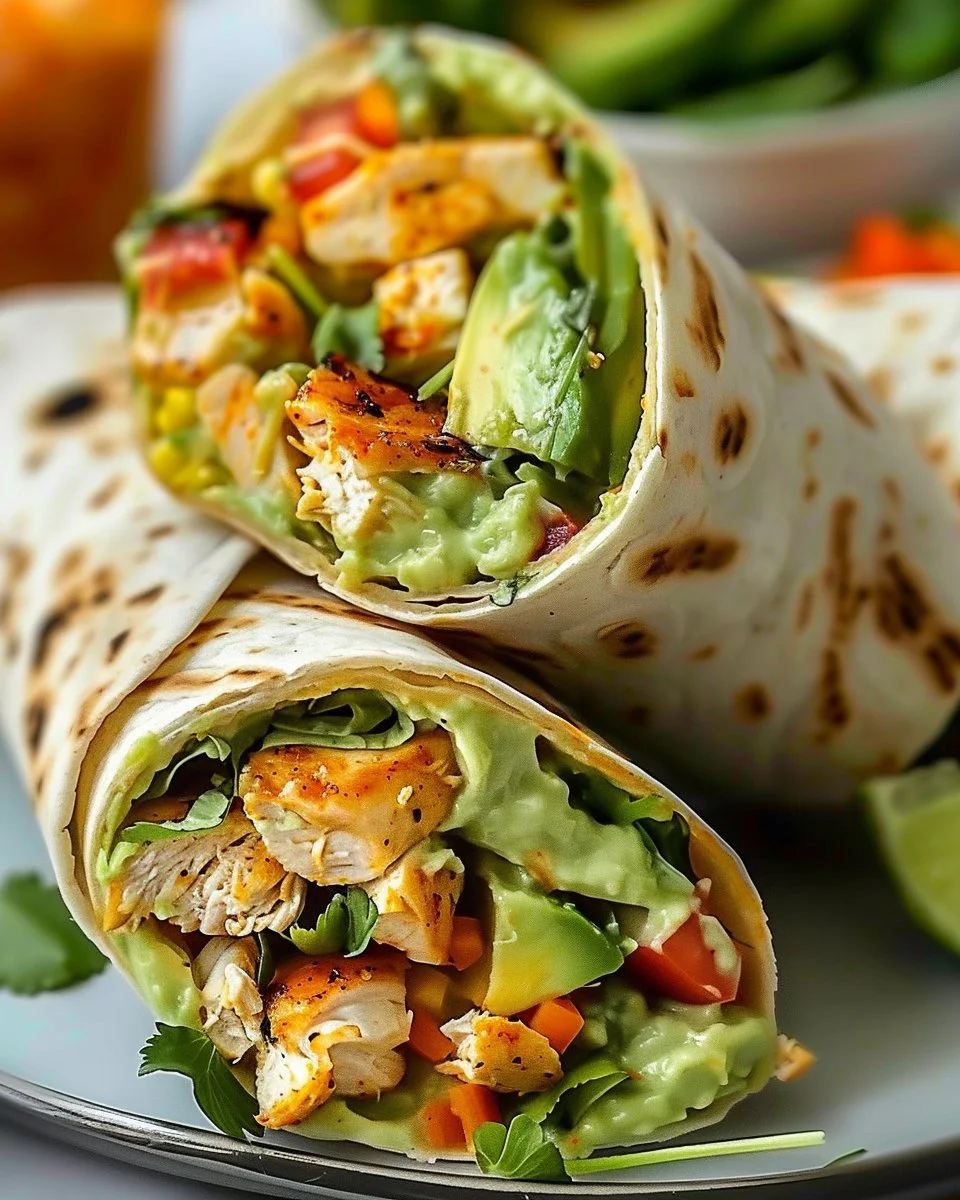 Chicken Avocado Ranch Burritos